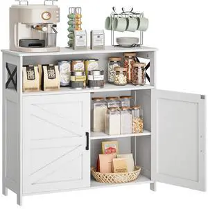 Homhedy Small Coffee Bar Cabinet, Buffet Cabinet with Adjustable Shelf | Coffee Cabinet with Storage Farmhouse Sideboard Storage Cabinet for Small Spaces, 11.8" D x 31.5" W x 31.5" H, White Homhedy Small Coffee Bar Cabinet, Buffet Cabinet with Adjustable Shelf | Coffee Cabinet with Storage Farmhouse Sideboard Storage Cabinet for Small Spaces, 11.8" D x 31.5" W x 31.5" H, White