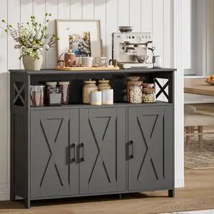 Homhedy Farmhouse Coffee Bar Cabinet, Kitchen Storage Cabinet, Black | Buffet Cabinet with Storage, Sideboard Cabinet with Adjustable Shelves for Dining Room, Kitchen, Living Room, Entryway Homhedy Farmhouse Coffee Bar Cabinet, Kitchen Storage Cabinet, Black | Buffet Cabinet with Storage, Sideboard Cabinet with Adjustable Shelves for Dining Room, Kitchen, Living Room, Entryway