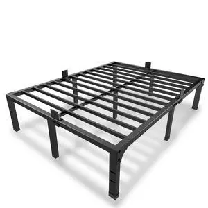 MAF 14 Inch Metal Platform King Bed Frame with Steel Slats Support Black | 4 Mattress Baffles, Heavy Duty, No Box Spring Needed, Noise Free, Non-Slip, Easy Assembly, Storage Space, Headboard Holes MAF 14 Inch Metal Platform King Bed Frame with Steel Slats Support Black | 4 Mattress Baffles, Heavy Duty, No Box Spring Needed, Noise Free, Non-Slip, Easy Assembly, Storage Space, Headboard Holes