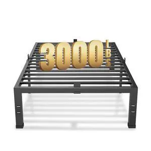 MAF Twin Bed Frame 14 Inch Metal Platform Black with Mattress Slip Stopper | Heavy Duty Steel Slat Support, No Box Spring Needed, Easy Assembly, Storage Space, Noise Free, Headboard Holes MAF Twin Bed Frame 14 Inch Metal Platform Black with Mattress Slip Stopper | Heavy Duty Steel Slat Support, No Box Spring Needed, Easy Assembly, Storage Space, Noise Free, Headboard Holes