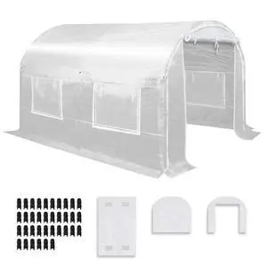 YardGrow Half-Transparent Greenhouse Cover Replacement Greenhouse Replacement Cover ONLY, Frame NOT Included (10x7x6 FT) YardGrow Half-Transparent Greenhouse Cover Replacement Greenhouse Replacement Cover ONLY, Frame NOT Included (10x7x6 FT)
