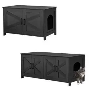 Homhedy Cat Litter Box Enclosure for 1 cat and for 2 Cats Homhedy Cat Litter Box Enclosure for 1 cat and for 2 Cats