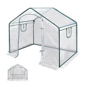 YardGrow 5.9'x3.5'x5'H Portable Mini Greenhouse Clear Hot House Outdoor Plant Gardening Greenhouse Flower House YardGrow 5.9'x3.5'x5'H Portable Mini Greenhouse Clear Hot House Outdoor Plant Gardening Greenhouse Flower House