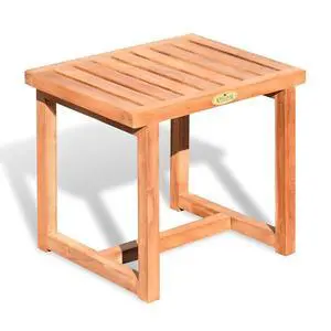 YardGrow 17.8'' Teak Shower Bench Indoor Shower Seat Outdoor Patio Shower Stool YardGrow 17.8'' Teak Shower Bench Indoor Shower Seat Outdoor Patio Shower Stool