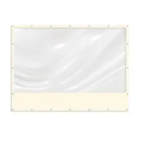 YardGrow 12'x8' Heavy Duty Clear PVC Tarp Waterproof Clear Tarp Curtain Patio Panel with Grommets for Indoor/Outdoor (Ecru) YardGrow 12'x8' Heavy Duty Clear PVC Tarp Waterproof Clear Tarp Curtain Patio Panel with Grommets for Indoor/Outdoor (Ecru)