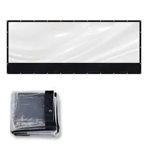 YardGrow 20'x8' Heavy Duty Clear Tarp Curtain Waterproof Clear PVC Tarp Patio Panel with Grommets for Indoor/Outdoor (Black) YardGrow 20'x8' Heavy Duty Clear Tarp Curtain Waterproof Clear PVC Tarp Patio Panel with Grommets for Indoor/Outdoor (Black)