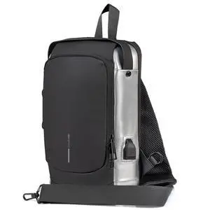 Sling Backpack with Anti-Theft Combo Zipper Lock, External USB Charging Port, Waterproof Shoulder Bag, Daypack for Men and Women, Black Sling Backpack with Anti-Theft Combo Zipper Lock, External USB Charging Port, Waterproof Shoulder Bag, Daypack for Men and Women, Black