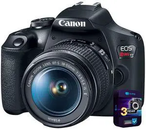 Canon EOS Rebel T7 Digital SLR Camera 18-55mm f/3.5-5.6 is II Kit Bundle with 3 YR CPS Enhanced Protection Pack | Factory Fresh - Canon USA Model Canon EOS Rebel T7 Digital SLR Camera 18-55mm f/3.5-5.6 is II Kit Bundle with 3 YR CPS Enhanced Protection Pack | Factory Fresh - Canon USA Model