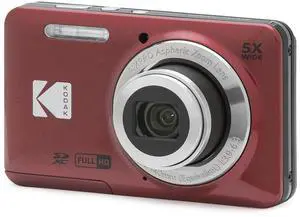 KODAK PIXPRO FZ55 16MP Compact Digital Camera, 5X Optical Zoom, Red | 1080p Full HD Video, 28mm Wide Angle Lens, 2.7 Inch LCD, Point and Shoot, Vlogging Camera, Li-Ion Battery KODAK PIXPRO FZ55 16MP Compact Digital Camera, 5X Optical Zoom, Red | 1080p Full HD Video, 28mm Wide Angle Lens, 2.7 Inch LCD, Point and Shoot, Vlogging Camera, Li-Ion Battery
