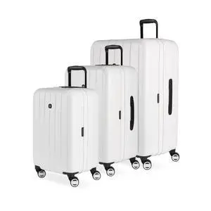 SwissGear Wanderlust Pro Lightweight Hardside Expandable Luggage Set with Spinner Wheels, White, 3-Piece Set (20/24/28) SwissGear Wanderlust Pro Lightweight Hardside Expandable Luggage Set with Spinner Wheels, White, 3-Piece Set (20/24/28)
