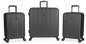 SwissGear Wanderlust Pro Plus Lightweight Hardside Expandable Luggage Set with Spinner Wheels, Dual Carry-On, Black, 3-Piece Set (19/19/25) SwissGear Wanderlust Pro Plus Lightweight Hardside Expandable Luggage Set with Spinner Wheels, Dual Carry-On, Black, 3-Piece Set (19/19/25)