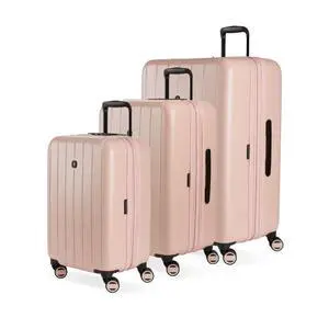 SwissGear Wanderlust Pro Lightweight Hardside Expandable Luggage Set with Spinner Wheels, Pink, 3-Piece Set (20/24/28) SwissGear Wanderlust Pro Lightweight Hardside Expandable Luggage Set with Spinner Wheels, Pink, 3-Piece Set (20/24/28)