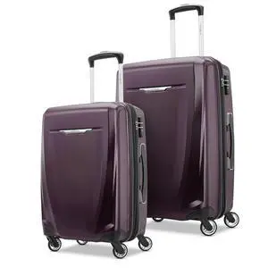 Samsonite Winfield 3 DLX Hardside Expandable Luggage with Spinners, 2PC SET (CO/MED), Plum Ombre Samsonite Winfield 3 DLX Hardside Expandable Luggage with Spinners, 2PC SET (CO/MED), Plum Ombre