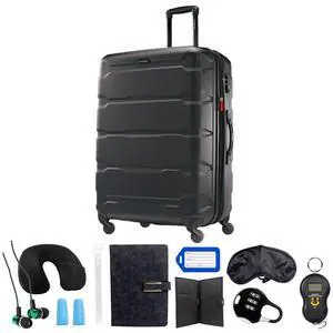 Samsonite Omni Hardside Luggage 28" Spinner Black (68310-1041) Bundle with Deco Gear Ultimate 10pc Luggage Accessory Kit Samsonite Omni Hardside Luggage 28" Spinner Black (68310-1041) Bundle with Deco Gear Ultimate 10pc Luggage Accessory Kit