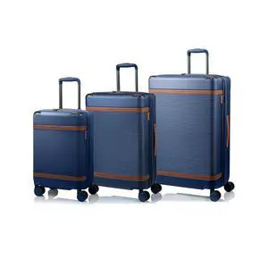 CHAMPS 'VINTAGE III COLLECTION' 3-PIECE EXPANDABLE HARDSIDE SPINNER LUGGAGE SET WITH USB PORT (NAVY) CHAMPS 'VINTAGE III COLLECTION' 3-PIECE EXPANDABLE HARDSIDE SPINNER LUGGAGE SET WITH USB PORT (NAVY)