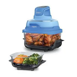 Ninja Crispi Glass Air Fryer, 4-in-1, Cobalt, FN101BL2 | Max crisp, bake, air fry, recrisp, 450F max, 4 Qt and 6 Cup containers, PFAS-free glass Ninja Crispi Glass Air Fryer, 4-in-1, Cobalt, FN101BL2 | Max crisp, bake, air fry, recrisp, 450F max, 4 Qt and 6 Cup containers, PFAS-free glass