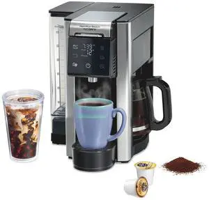 Hamilton Beach Flexbrew Advanced 5-in-1 Drip & Single Serve Coffee Maker | Single Serve Hot & Iced Coffee Maker | 12 Cup Programmable Drip Coffee Maker | Removable 60 oz. Reservoir | Black Hamilton Beach Flexbrew Advanced 5-in-1 Drip & Single Serve Coffee Maker | Single Serve Hot & Iced Coffee Maker | 12 Cup Programmable Drip Coffee Maker | Removable 60 oz. Reservoir | Black