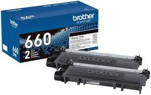 Brother Genuine High-Yield Black Toner Cartridge Twin Pack TN660 2PK (TN6602PK) | Twin replacement cartridges Brother Genuine High-Yield Black Toner Cartridge Twin Pack TN660 2PK (TN6602PK) | Twin replacement cartridges