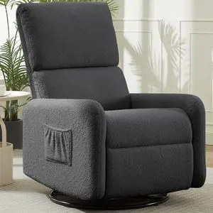 Korser Recliner Chair, Nursery Rocker Chair with Side Pockets, Small Recliners for Small Spaces, Swivel Rocker Recliner Chair for Adults, Sherpa Swivel Accent Chairs for Living Room, Nursing Korser Recliner Chair, Nursery Rocker Chair with Side Pockets, Small Recliners for Small Spaces, Swivel Rocker Recliner Chair for Adults, Sherpa Swivel Accent Chairs for Living Room, Nursing