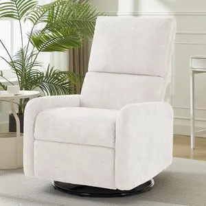 Korser 360° Rocking Chair, Nursery Rocker Chair with Side Pockets, Glider Nursing Chair with Steel Structure Base, Small Chair for Small Spaces, Chenille Swivel Accent Chairs for Living Room, Nursing Korser 360° Rocking Chair, Nursery Rocker Chair with Side Pockets, Glider Nursing Chair with Steel Structure Base, Small Chair for Small Spaces, Chenille Swivel Accent Chairs for Living Room, Nursing