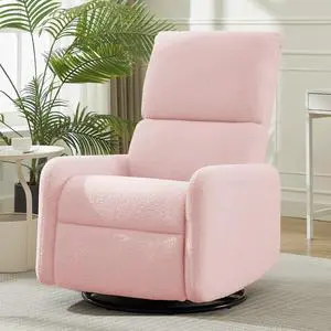 Korser 360° Rocking Chair, Nursery Rocker Chair with Side Pockets, Glider Nursing Chair with Steel Structure Base, Small Chair for Small Spaces, Sherpa Swivel Accent Chairs for Living Room, Nursing Korser 360° Rocking Chair, Nursery Rocker Chair with Side Pockets, Glider Nursing Chair with Steel Structure Base, Small Chair for Small Spaces, Sherpa Swivel Accent Chairs for Living Room, Nursing