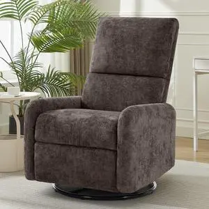 Korser 360° Rocking Chair, Nursery Rocker Chair with Side Pockets, Glider Nursing Chair with Steel Structure Base, Small Chair for Small Spaces, Chenille Swivel Accent Chairs for Living Room, Nursing Korser 360° Rocking Chair, Nursery Rocker Chair with Side Pockets, Glider Nursing Chair with Steel Structure Base, Small Chair for Small Spaces, Chenille Swivel Accent Chairs for Living Room, Nursing