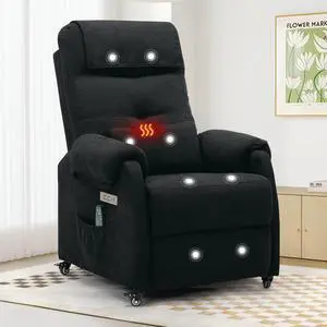 Korser Adult Electric Recliner, Roller Recliner for Small Spaces, Electric Chair with Massage and Heating Functions, USB and Type-C Charging Ports, Fabric Recliners for Living Room and Bedroom Korser Adult Electric Recliner, Roller Recliner for Small Spaces, Electric Chair with Massage and Heating Functions, USB and Type-C Charging Ports, Fabric Recliners for Living Room and Bedroom