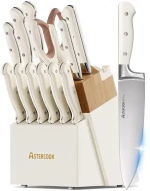 Knife Set,Astercook Kitchen Knife Set with Block 14-Piece Full Tang Stainless Steel Knives with Sharpener Dishwasher Safe and Anti-Slip Ergonomic Handle Utensils Set Knife Set,Astercook Kitchen Knife Set with Block 14-Piece Full Tang Stainless Steel Knives with Sharpener Dishwasher Safe and Anti-Slip Ergonomic Handle Utensils Set