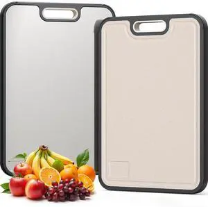 Astercook Titanium Cutting Board for Kitchen, Dual-Sided Pure Titanium & Wheat Straw PP Cutting Boards with Juice Groove, Non-Porous Chopping Board for Meat, Fish, Vegetables & Fruit, 11.5" x 15.7" Astercook Titanium Cutting Board for Kitchen, Dual-Sided Pure Titanium & Wheat Straw PP Cutting Boards with Juice Groove, Non-Porous Chopping Board for Meat, Fish, Vegetables & Fruit, 11.5" x 15.7"
