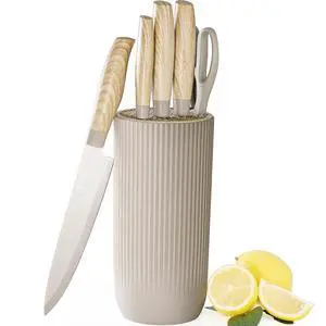 Astercook 5 Piece Knife Set, Khaki Knives Blcok Sets for Kitchen, Dishwasher Safe Stainless Steel Chef Knife Set with Healthy Anti-Rust Coating, Perfect Holiday Gifts for Kitchen Astercook 5 Piece Knife Set, Khaki Knives Blcok Sets for Kitchen, Dishwasher Safe Stainless Steel Chef Knife Set with Healthy Anti-Rust Coating, Perfect Holiday Gifts for Kitchen
