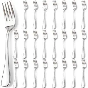 Astercook Dinner Fork Set, 24-Piece Premium Food-Grade Stainless Steel Forks Silverware, Mirror Polished & Dishwasher Safe, Heavy Duty Flatware Ideal for Kitchen, Restaurant & Party Use Astercook Dinner Fork Set, 24-Piece Premium Food-Grade Stainless Steel Forks Silverware, Mirror Polished & Dishwasher Safe, Heavy Duty Flatware Ideal for Kitchen, Restaurant & Party Use