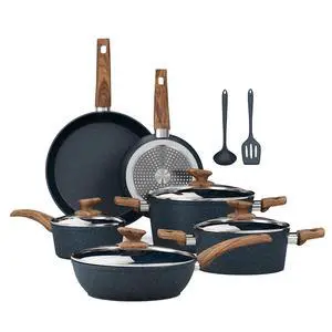 Kitchen Academy Blue Pots and Pans Set Non Stick, 12Pcs Induction Cookware | Premium die-cast aluminum, nonstick granite coating, fast heating, easy to clean, PFOA & PFOS free, toxic-free cooking Kitchen Academy Blue Pots and Pans Set Non Stick, 12Pcs Induction Cookware | Premium die-cast aluminum, nonstick granite coating, fast heating, easy to clean, PFOA & PFOS free, toxic-free cooking