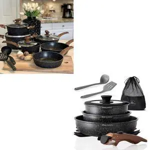 Pots and Pans Set Non Stick 12 Pieces & 10 Pieces RV/Camping Cookware Sets Pots and Pans Set Non Stick 12 Pieces & 10 Pieces RV/Camping Cookware Sets