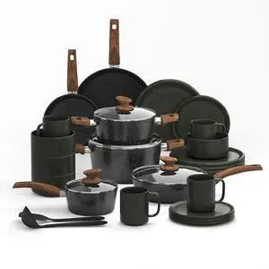 Kitchen Academy Granite Cookware & Matte Stoneware Dinnerware Kitchen Academy Granite Cookware & Matte Stoneware Dinnerware