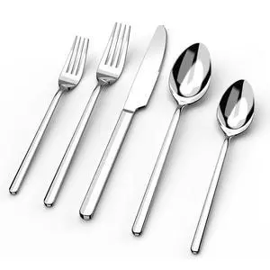 KINGSTONE 30 Pieces Silverware Set, Flatware Cutlery Set for 6, 18/10 Stainless Steel Silverware Utensils Minimalist Design Dishwasher Safe KINGSTONE 30 Pieces Silverware Set, Flatware Cutlery Set for 6, 18/10 Stainless Steel Silverware Utensils Minimalist Design Dishwasher Safe