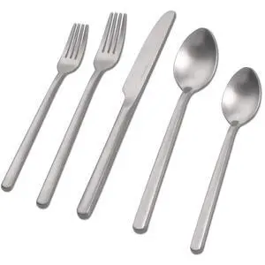 KINGSTONE 30 Pieces Silverware Set, Flatware Cutlery Set for 6, 18/10 Stainless Steel Silverware Utensils Minimalist Design Dishwasher Safe, Matte Silver KINGSTONE 30 Pieces Silverware Set, Flatware Cutlery Set for 6, 18/10 Stainless Steel Silverware Utensils Minimalist Design Dishwasher Safe, Matte Silver