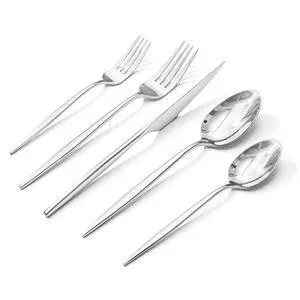 18/10 Silverware Set for 12, 60 Piece Stainless Steel Flatware Cutlery Set | KINGSTONE Mirror Polished Forks Knives Spoons Utensils, Tableware for Home Kitchen Restaurant Wedding, Dishwasher Safe 18/10 Silverware Set for 12, 60 Piece Stainless Steel Flatware Cutlery Set | KINGSTONE Mirror Polished Forks Knives Spoons Utensils, Tableware for Home Kitchen Restaurant Wedding, Dishwasher Safe