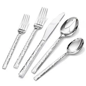20 Piece Hammered Silverware Set, 18/10 Stainless Steel Flatware Set for 4 | KINGSTONE Mirror Polished Knives Forks Spoons Utensils, Cutlery Set for Home, Party, Wedding, Housewarming, Dishwasher Safe 20 Piece Hammered Silverware Set, 18/10 Stainless Steel Flatware Set for 4 | KINGSTONE Mirror Polished Knives Forks Spoons Utensils, Cutlery Set for Home, Party, Wedding, Housewarming, Dishwasher Safe