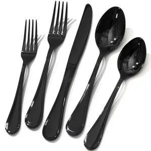 18/10 Stainless Steel Silverware Set for 12, 60 Piece Black Flatware Set | KINGSTONE Teardrop Heavy Cutlery Set, Mirror Polished Knives Fork Spoons Utensils, Dishwasher Safe for Home Kitchen Wedding 18/10 Stainless Steel Silverware Set for 12, 60 Piece Black Flatware Set | KINGSTONE Teardrop Heavy Cutlery Set, Mirror Polished Knives Fork Spoons Utensils, Dishwasher Safe for Home Kitchen Wedding