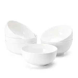 KINGSTONE 6 Pack Bone China Bowl Set, 28.5 oz Soup and Cereal Bowls, White | Lightweight & Durable Dinner Bowls for Salad Dessert Pasta Cereal Soup Rice Oatmeal, Microwave & Dishwasher Safe KINGSTONE 6 Pack Bone China Bowl Set, 28.5 oz Soup and Cereal Bowls, White | Lightweight & Durable Dinner Bowls for Salad Dessert Pasta Cereal Soup Rice Oatmeal, Microwave & Dishwasher Safe