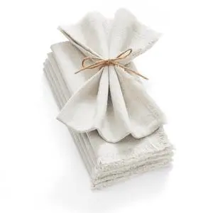 KINGSTONE Cloth Napkins Set of 6, 18x18 Inches 270G Heavyweight Cotton Linen Napkins, Sand Washed Soft Dinner Napkins for Modern Farmhouse, Rustic Boho Table Decor Slub Texture, White KINGSTONE Cloth Napkins Set of 6, 18x18 Inches 270G Heavyweight Cotton Linen Napkins, Sand Washed Soft Dinner Napkins for Modern Farmhouse, Rustic Boho Table Decor Slub Texture, White