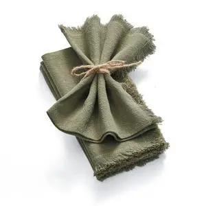 KINGSTONE Cloth Napkins Set of 6, 18x18 Inches 270G Heavyweight Cotton Linen Napkins, Sand Washed Soft Dinner Napkins for Modern Farmhouse, Rustic Boho Table Decor Slub Texture, Moss Green KINGSTONE Cloth Napkins Set of 6, 18x18 Inches 270G Heavyweight Cotton Linen Napkins, Sand Washed Soft Dinner Napkins for Modern Farmhouse, Rustic Boho Table Decor Slub Texture, Moss Green