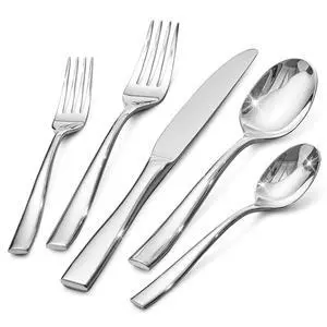 KINGSTONE Flatware Set for 6, 30-Piece Stainless Steel Utensil Set with Forks, Knives, Spoons, Dishwasher Safe Silverware Set for Home, Wedding, Kitchen and Daily Life Rust-proof KINGSTONE Flatware Set for 6, 30-Piece Stainless Steel Utensil Set with Forks, Knives, Spoons, Dishwasher Safe Silverware Set for Home, Wedding, Kitchen and Daily Life Rust-proof