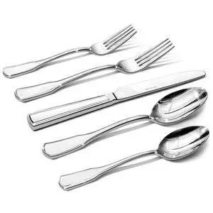 KINGSTONE 40 Piece Silverware Set for 8, 18/10 Stainless Steel | 18/10 Stainless Steel, Mirror Polished, Dishwasher Safe, for Family Meals & Parties KINGSTONE 40 Piece Silverware Set for 8, 18/10 Stainless Steel | 18/10 Stainless Steel, Mirror Polished, Dishwasher Safe, for Family Meals & Parties