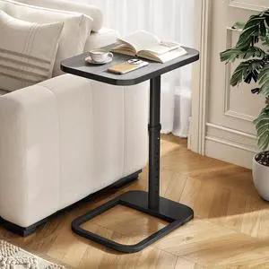 Kitstorack Upgraded TV Tray Table with Panel Lock, 90° Flip-Over Design & Adjustable Height, Sofa Arm Side Table for Eating, Laptop, Couch, Bed, or Small Spaces, Dark Gray Kitstorack Upgraded TV Tray Table with Panel Lock, 90° Flip-Over Design & Adjustable Height, Sofa Arm Side Table for Eating, Laptop, Couch, Bed, or Small Spaces, Dark Gray