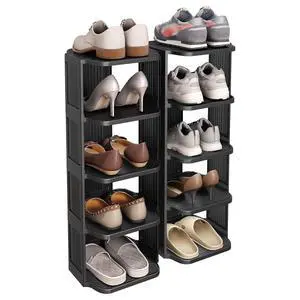 Kitstorack 10 Tiers Stackable Shoe Rack for Closet and Front Door Entrance - Free Standing Plastic Stand, Narrow Tall Vertical Organizer for Small Spaces Storage Kitstorack 10 Tiers Stackable Shoe Rack for Closet and Front Door Entrance - Free Standing Plastic Stand, Narrow Tall Vertical Organizer for Small Spaces Storage