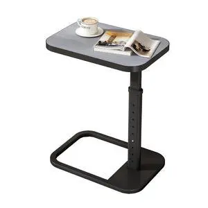 Kitstorack Adjustable Height C-Shaped End Table, 9-Level Side Table with Thickened Metal Rounded Edge, Couch Table Slides Under Sofa or Bed, Eating, Working, TV Tray Table for Small Spaces, Dark Gray Kitstorack Adjustable Height C-Shaped End Table, 9-Level Side Table with Thickened Metal Rounded Edge, Couch Table Slides Under Sofa or Bed, Eating, Working, TV Tray Table for Small Spaces, Dark Gray