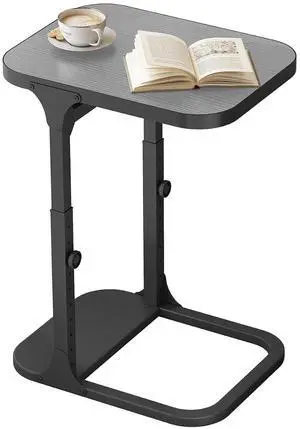 Kitstorack Height Adjustable End Table, Small Side Table for Couch, Sofa Table with Metal Frame for Living Room, Bedroom, Bedside C Shaped Table,Gray Kitstorack Height Adjustable End Table, Small Side Table for Couch, Sofa Table with Metal Frame for Living Room, Bedroom, Bedside C Shaped Table,Gray