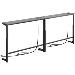 Kitstorack Narrow Sofa Table with Charging Station, 78.8" Behind Couch Table, Adjustable 24.4"-32.7" Height, Modular 2-piece Design for sectionals, entryways, Apartments, and Narrow Living Spaces Kitstorack Narrow Sofa Table with Charging Station, 78.8" Behind Couch Table, Adjustable 24.4"-32.7" Height, Modular 2-piece Design for sectionals, entryways, Apartments, and Narrow Living Spaces