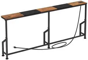 Kitstorack 76.9" Narrow Console Table with Power Outlet for Living Room | Height Adjustment: 24.3"-32.5", 2 AC + USB + USB-C ports, 5.9" wide fits tight spaces, anti-tip screws included Kitstorack 76.9" Narrow Console Table with Power Outlet for Living Room | Height Adjustment: 24.3"-32.5", 2 AC + USB + USB-C ports, 5.9" wide fits tight spaces, anti-tip screws included